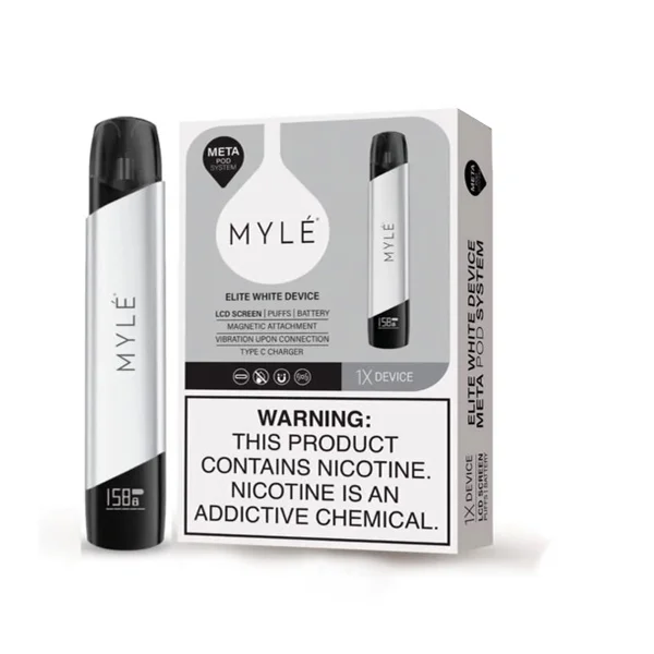 MYLE V5 Elite White Device UAE Original Rechargeable Pod System MYLE V5 Elite White Device UAE Original Closed Pod Vape Kit