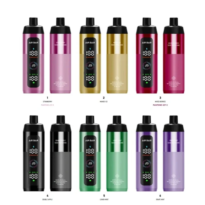 Airbar E-Shisha 15000 Puffs 3mg Rechargeable DTL Disposable Vape UAE