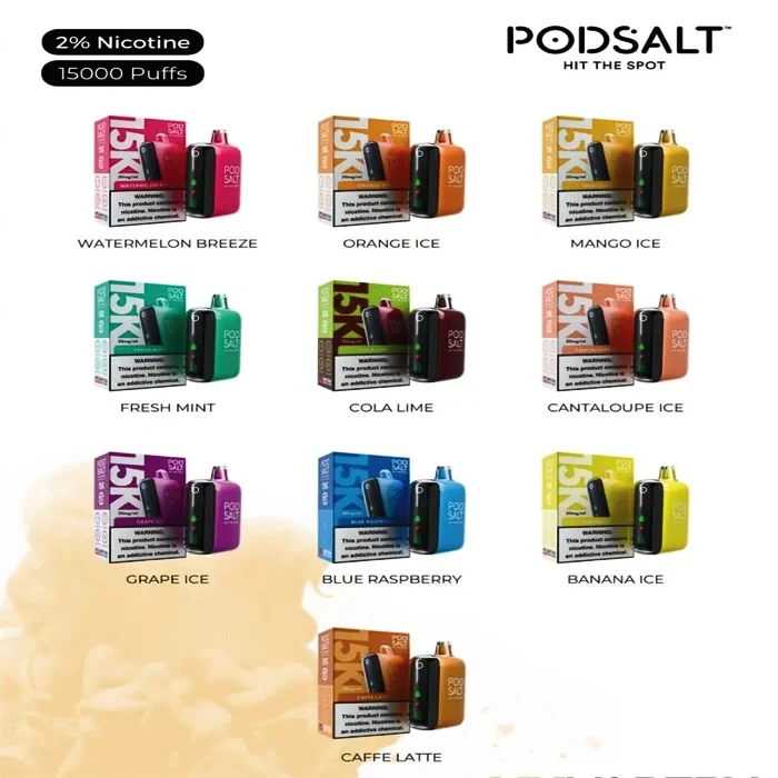 Pod Salt 15000 Puffs 20mg Rechargeable Disposable Vape with Mesh Coil UAE