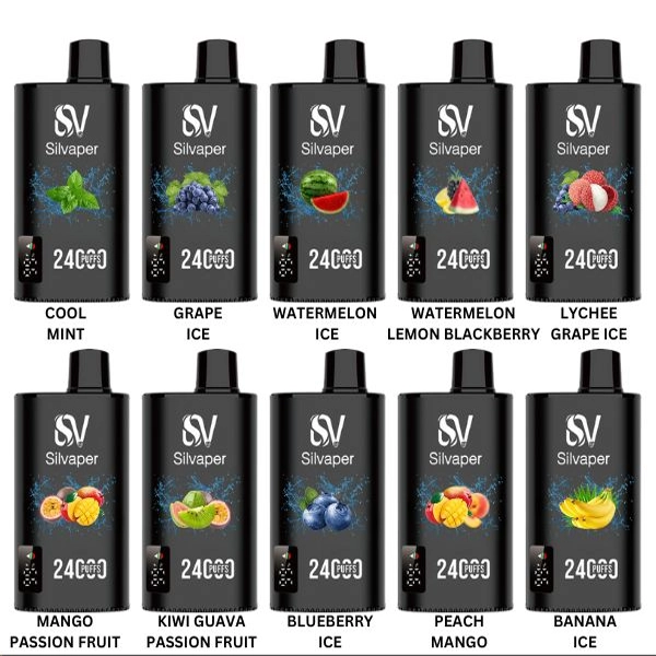 Silvaper 24000 Puffs Disposable Vape UAE – 20mg Rechargeable Silvaper 24000 Puffs Disposable Vape UAE with 25ml e-liquid and 650mAh battery