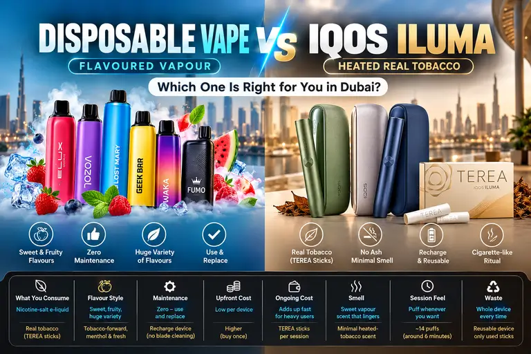 Disposable Vapes vs IQOS ILUMA in Dubai: Which One Should You Actually Buy?
